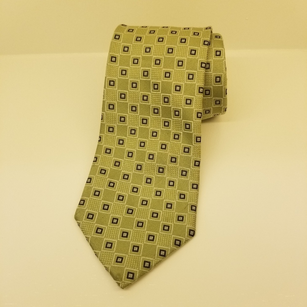 Izod Men's silk green tie